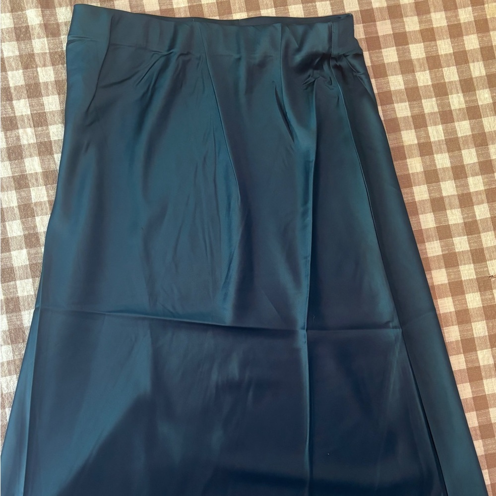 JohnPaulRichard Blue Midi A-Line Skirt for Work